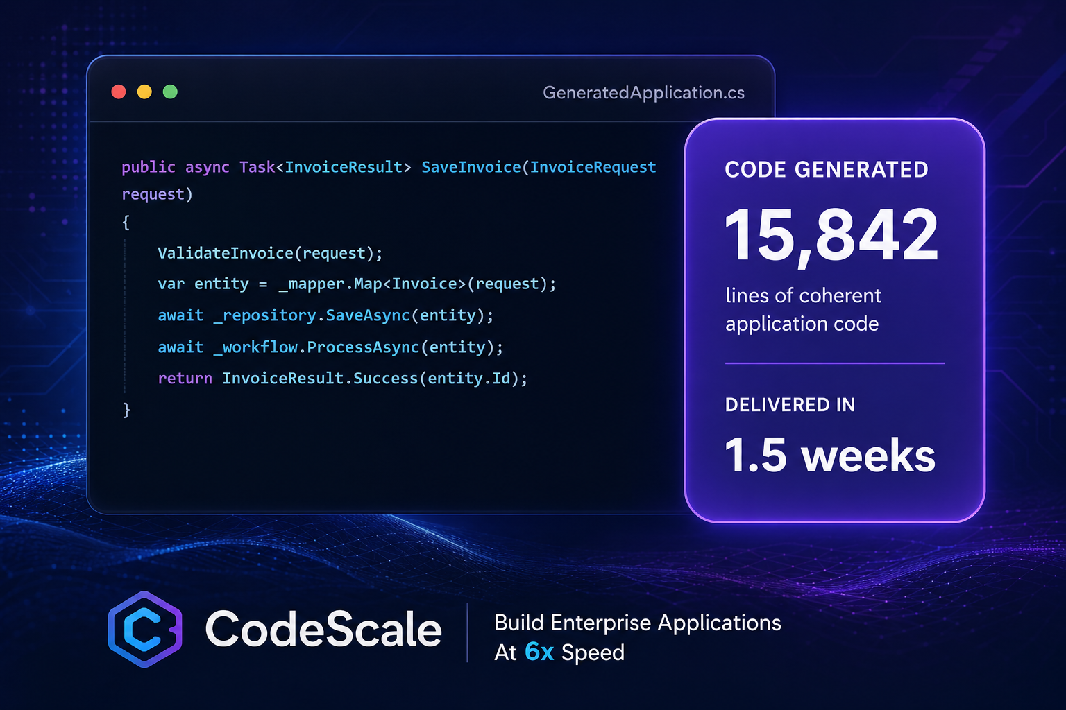 CodeScale code generation acceleration example
